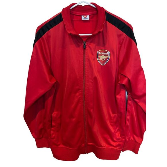 Arsenal Football Club Warm Up Jacket XL Red with‎ Black Trim, Full Zipper - Picture 1 of 4